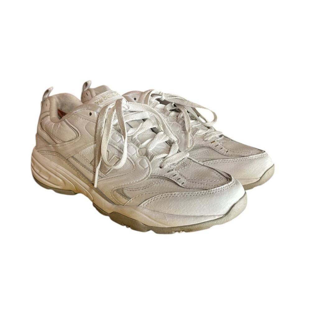 Womens New Balance 407 White Gray Leather Trainer Sneakers Size 10 - Picture 3 of 6